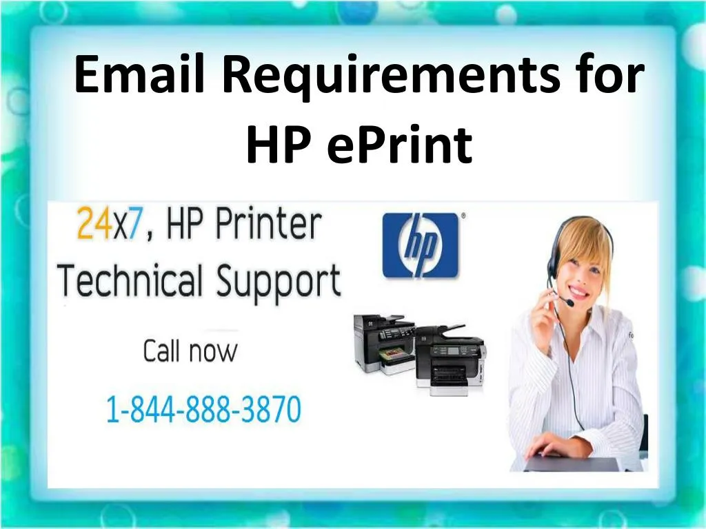 email requirements for hp eprint