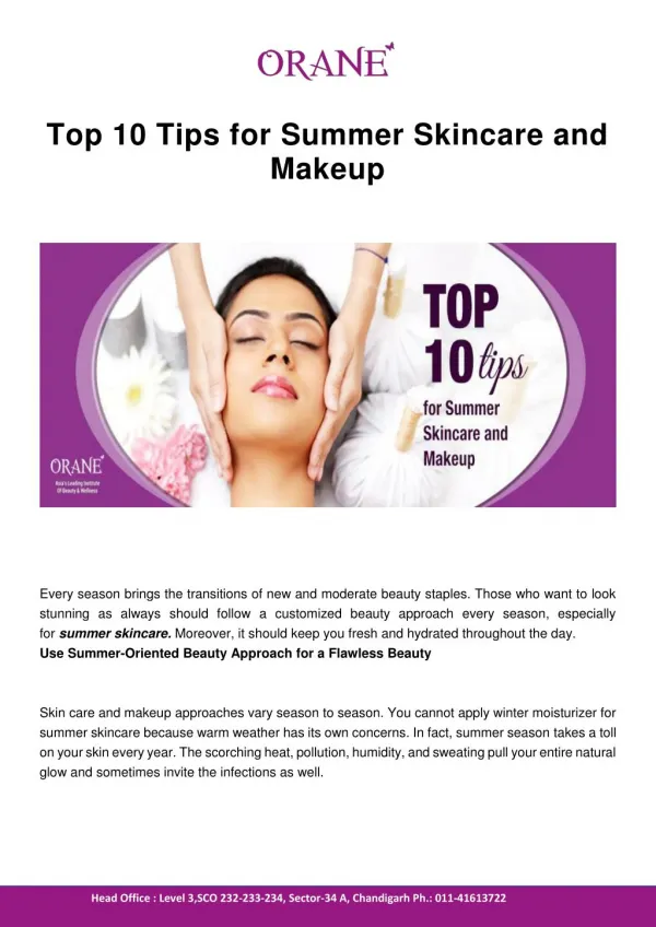 Top 10 Tips for Summer Skincare and Makeup