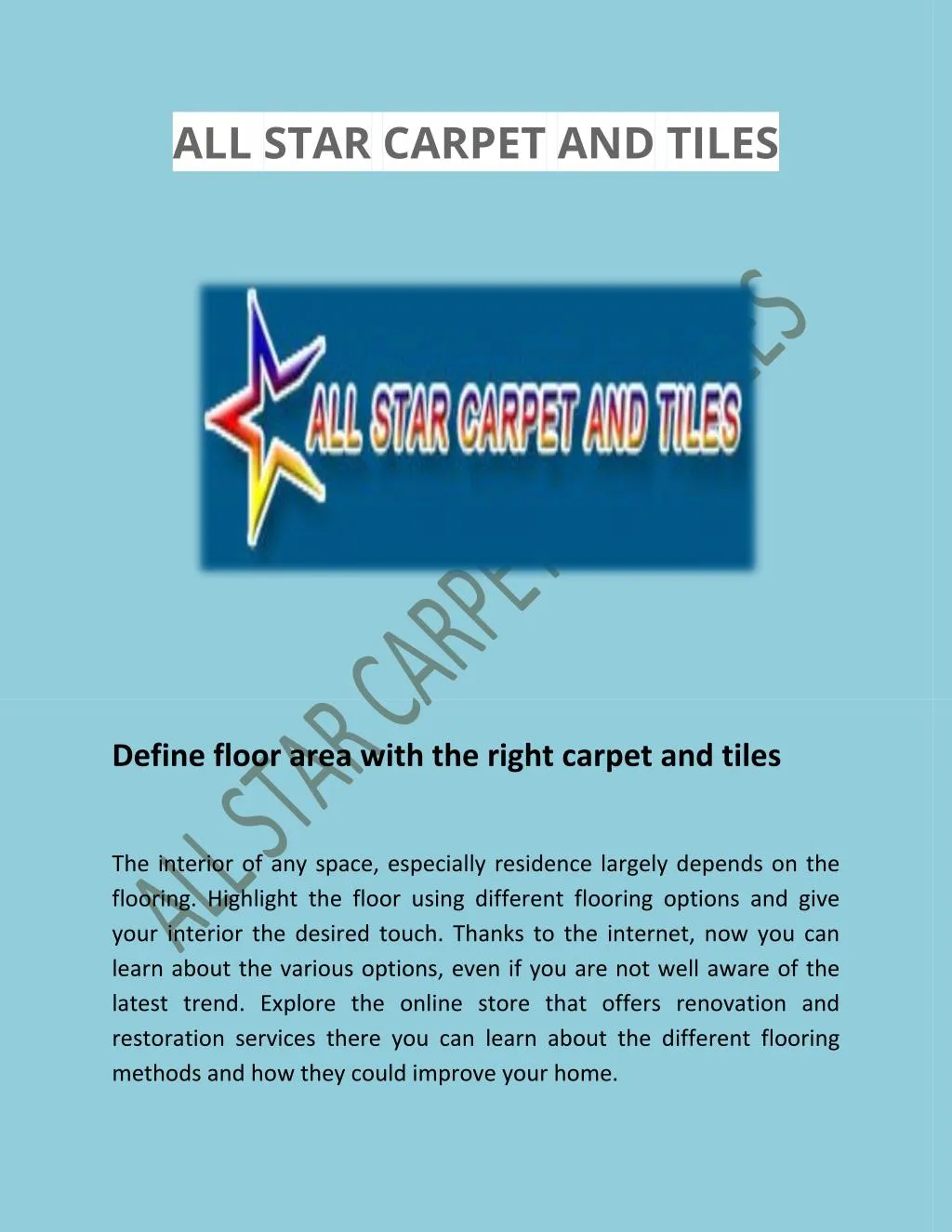 all star carpet and tiles