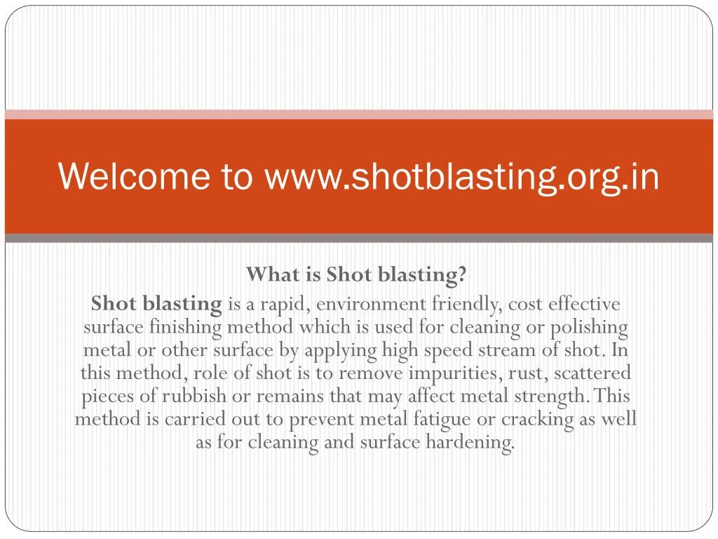 welcome to www shotblasting org in