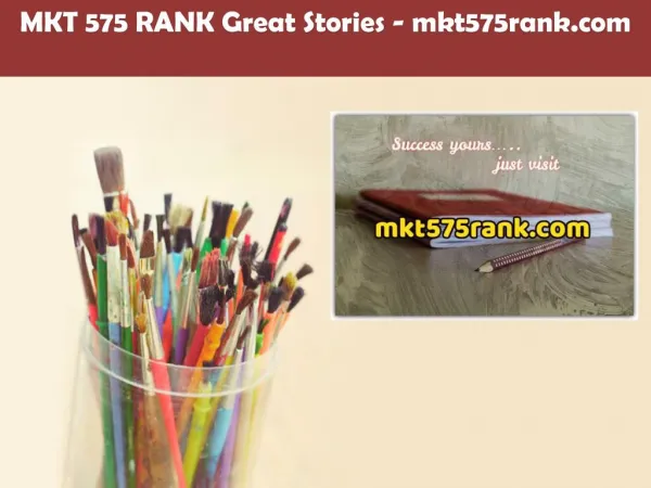 MKT 575 RANK Great Stories /mkt575rank.com