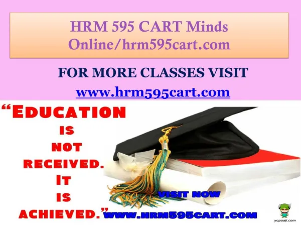HRM 595 CART Minds Online/hrm595cart.com