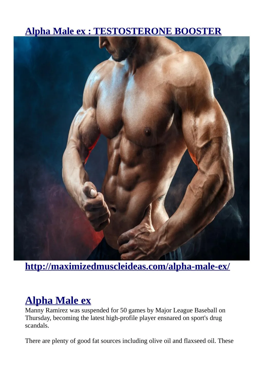 alpha male ex testosterone booster