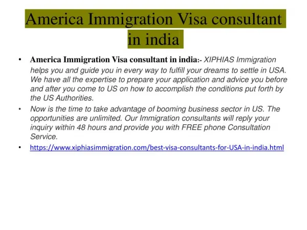 America Immigration Visa consultant in india