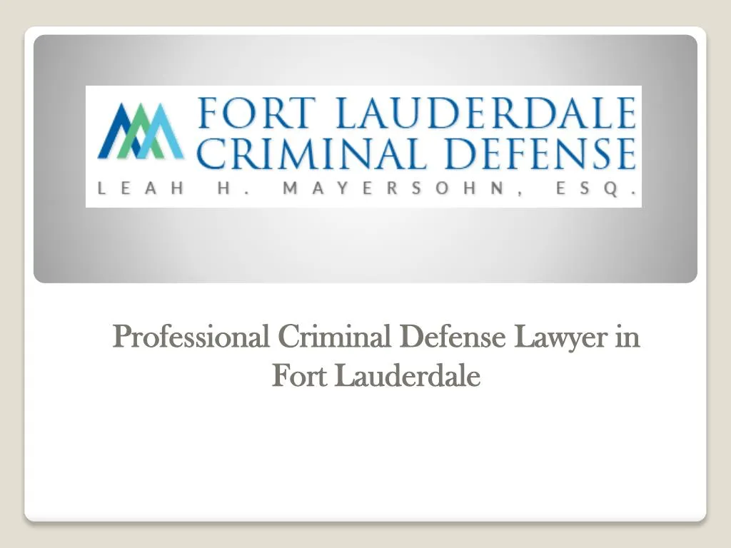 professional criminal defense lawyer in fort lauderdale