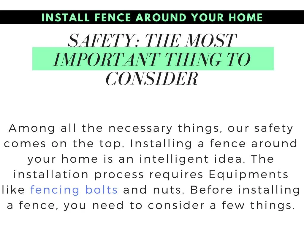 install fence around your home