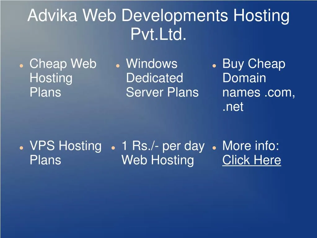 advika web developments hosting pvt ltd