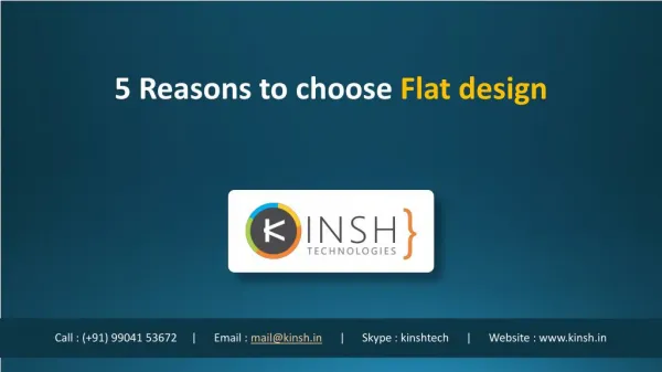 5 reasons to choose Flat Design
