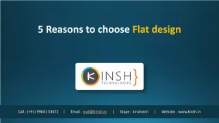 5 reasons to choose Flat Design - slide 1