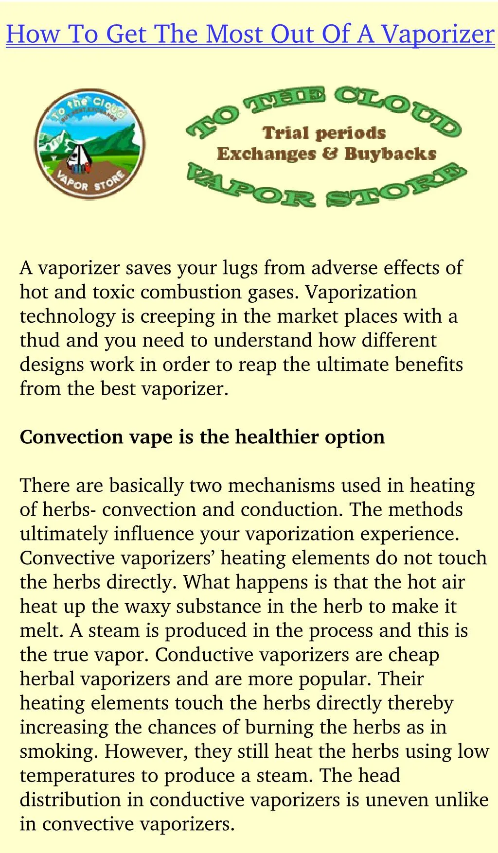 how to get the most out of a vaporizer