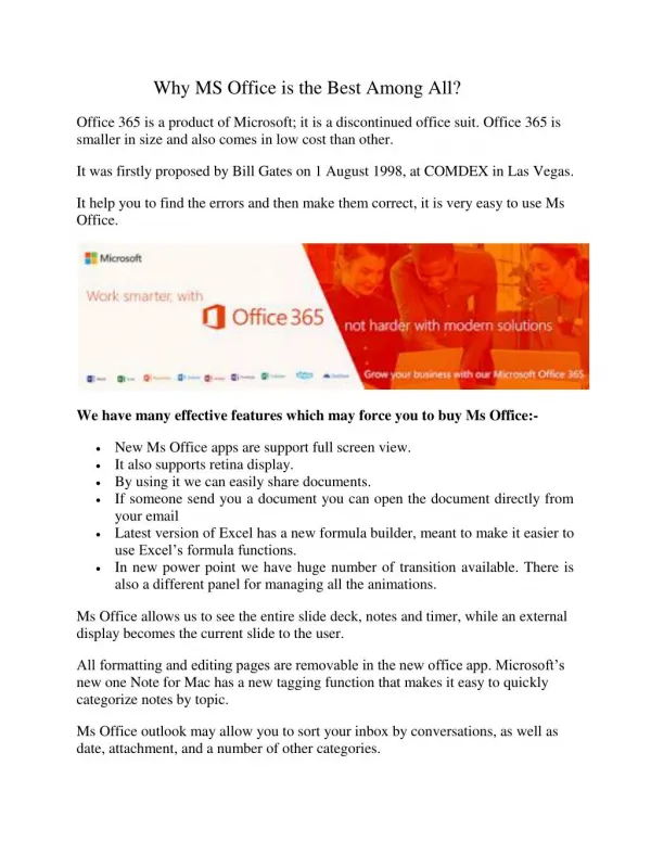 Why MS Office Is The Best Among All?