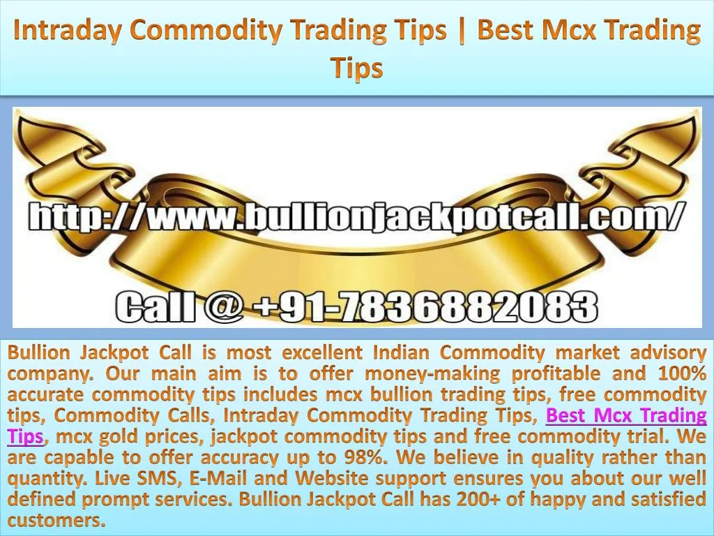 intraday commodity trading tips best mcx trading tips