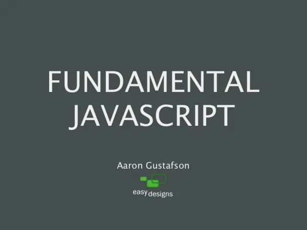 Fundamental JavaScript [In Control 2009]
