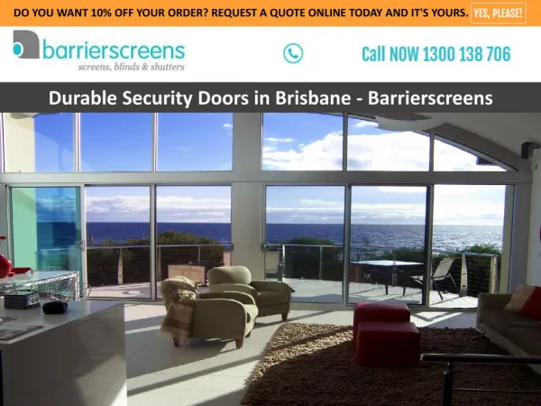 Durable Security Doors in Brisbane –Barrierscreens