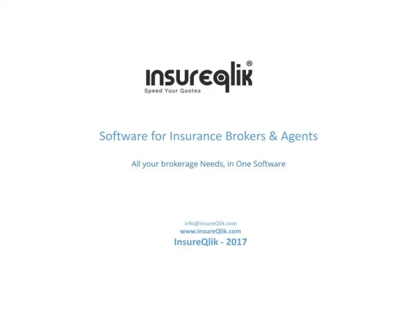 Insurance Broker software Services|Insureqlik