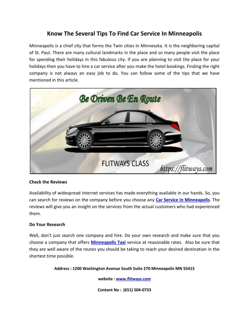 know the several tips to find car service