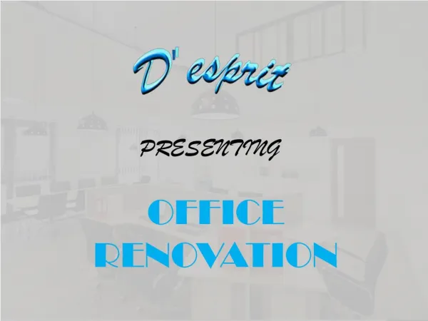 Why Office Renovation is Must?