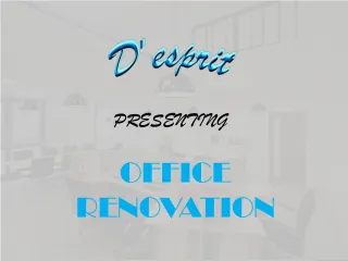 Why Office Renovation is Must? - slide 1