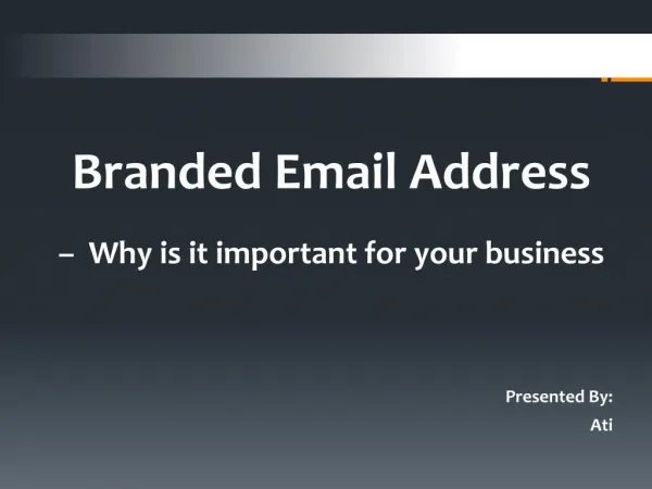 Branded Email Address- Why is it important for your business?