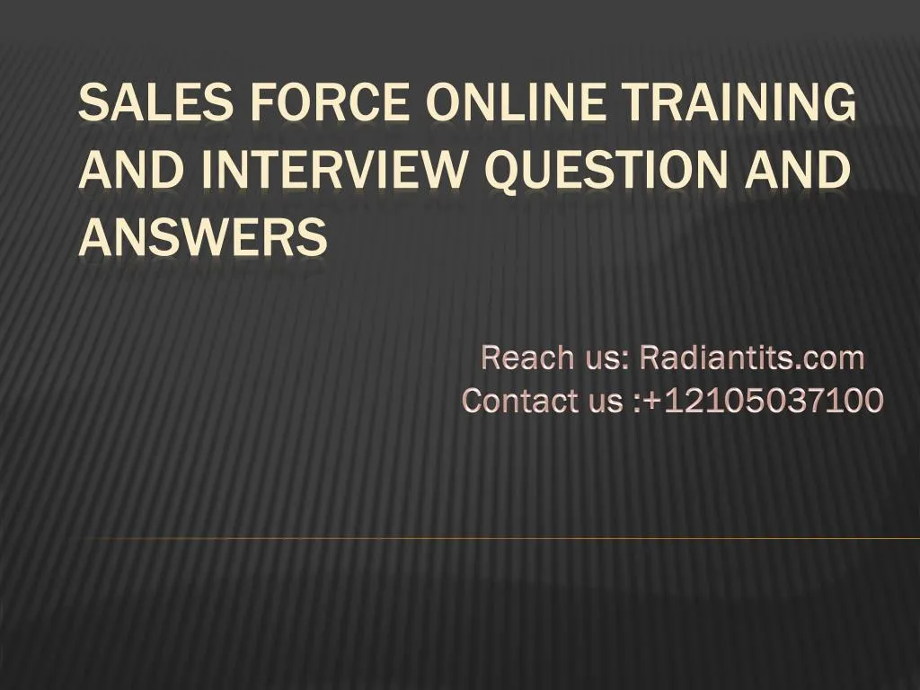 sales force online training and interview question and answers