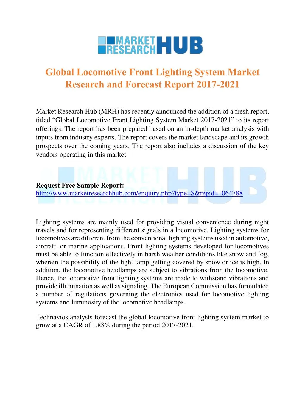 global locomotive front lighting system market