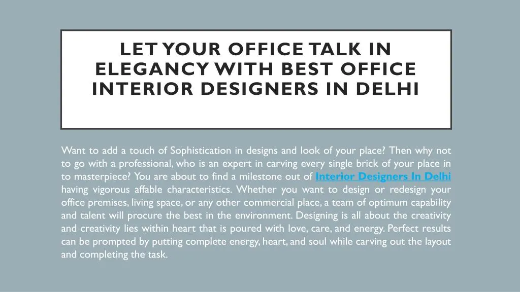 let your office talk in elegancy with best office interior designers in delhi