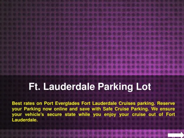 Parking Port Everglades