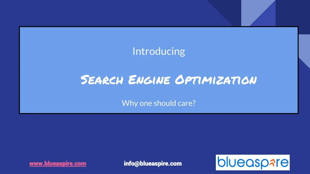 introducing search engine optimization why one should care