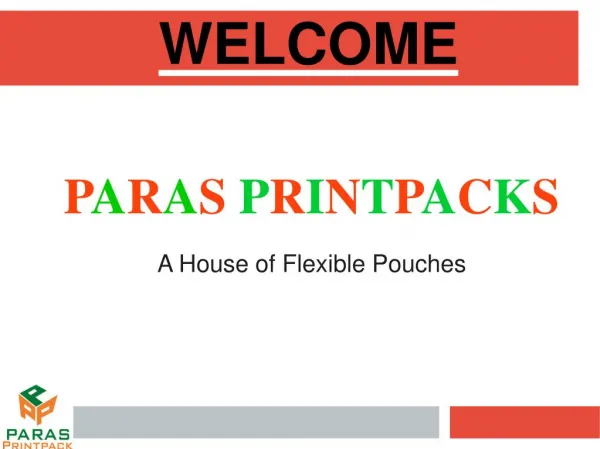 Paras Printpack - Stand Up Pouches