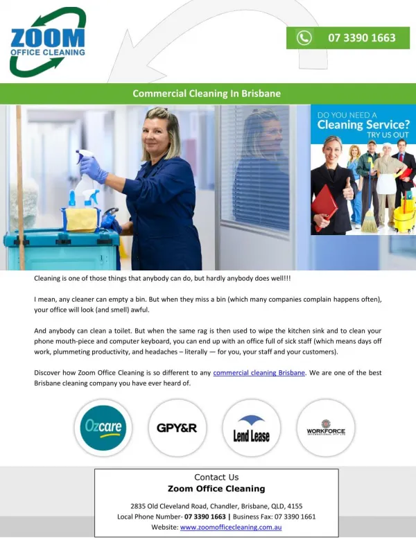 Commercial Cleaning In Brisbane