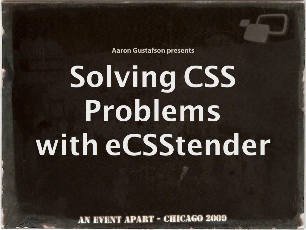 solving css problems with ecsstender an event