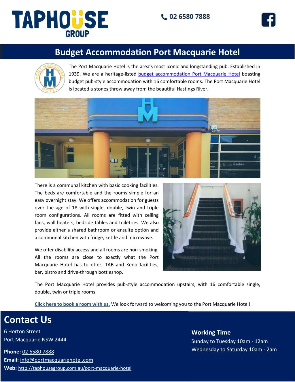 budget accommodation port macquarie hotel