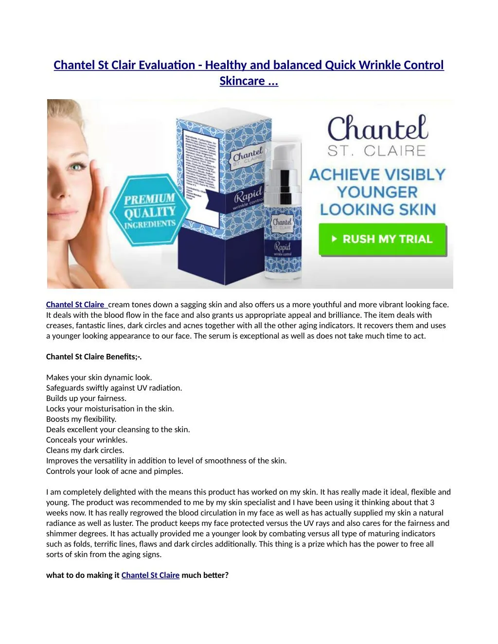chantel st clair evaluation healthy and balanced