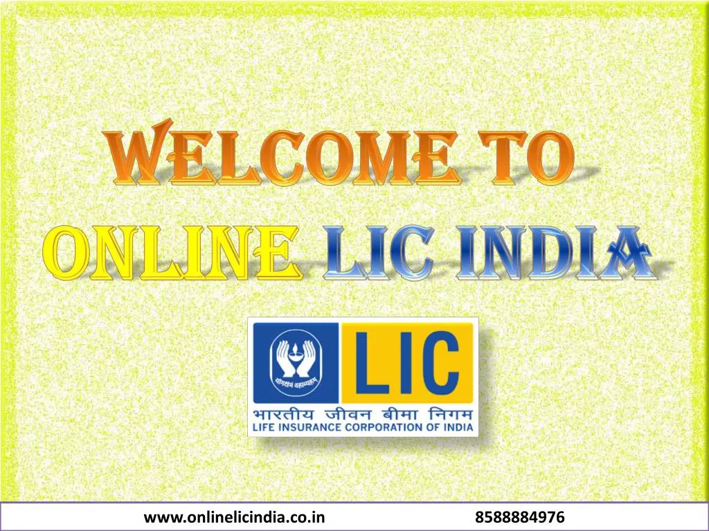 welcome to online lic india