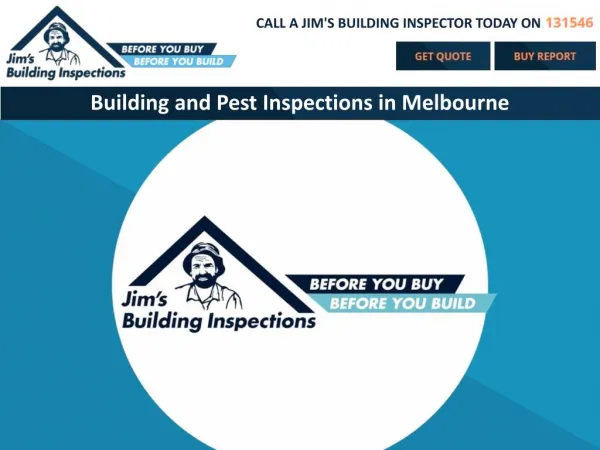 Building and Pest Inspections in Melbourne