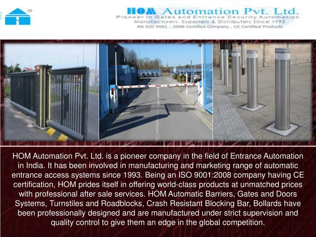 hom automation pvt ltd is a pioneer company