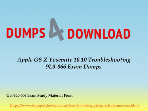Free Apple 9L0-066 Exam Questions - Apple 9L0-066 Dumps PDF Dumps4Download.us