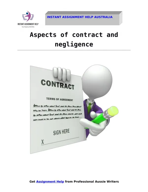 Importance Aspects of contract and negligence