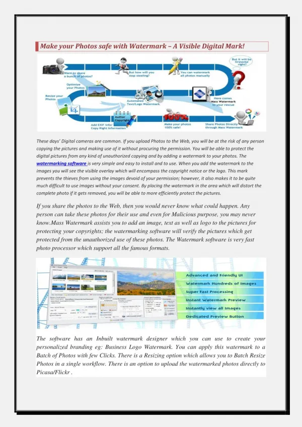 Make your Photos safe with Watermark – A Visible Digital Mark!