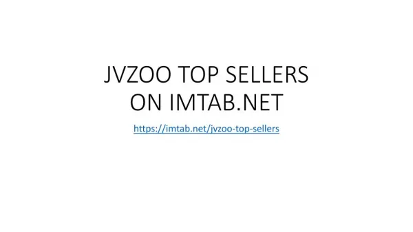 JVZoo Top Sellers List 24-04-2017