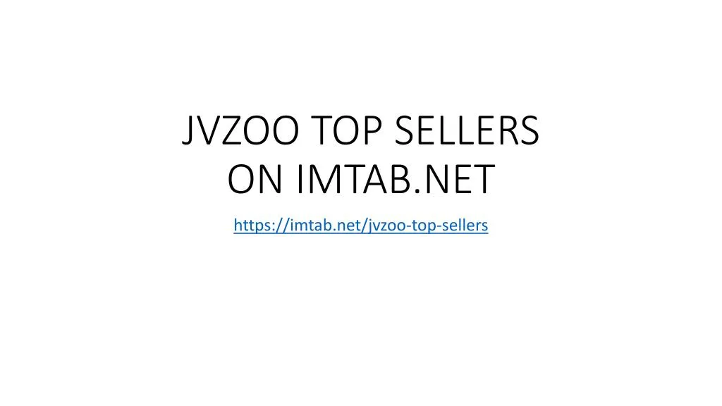 jvzoo top sellers on imtab net