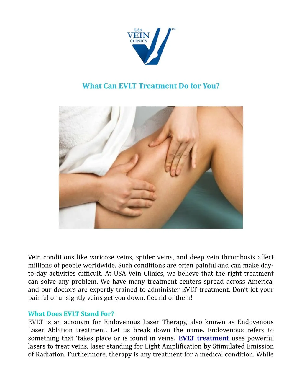 what can evlt treatment do for you