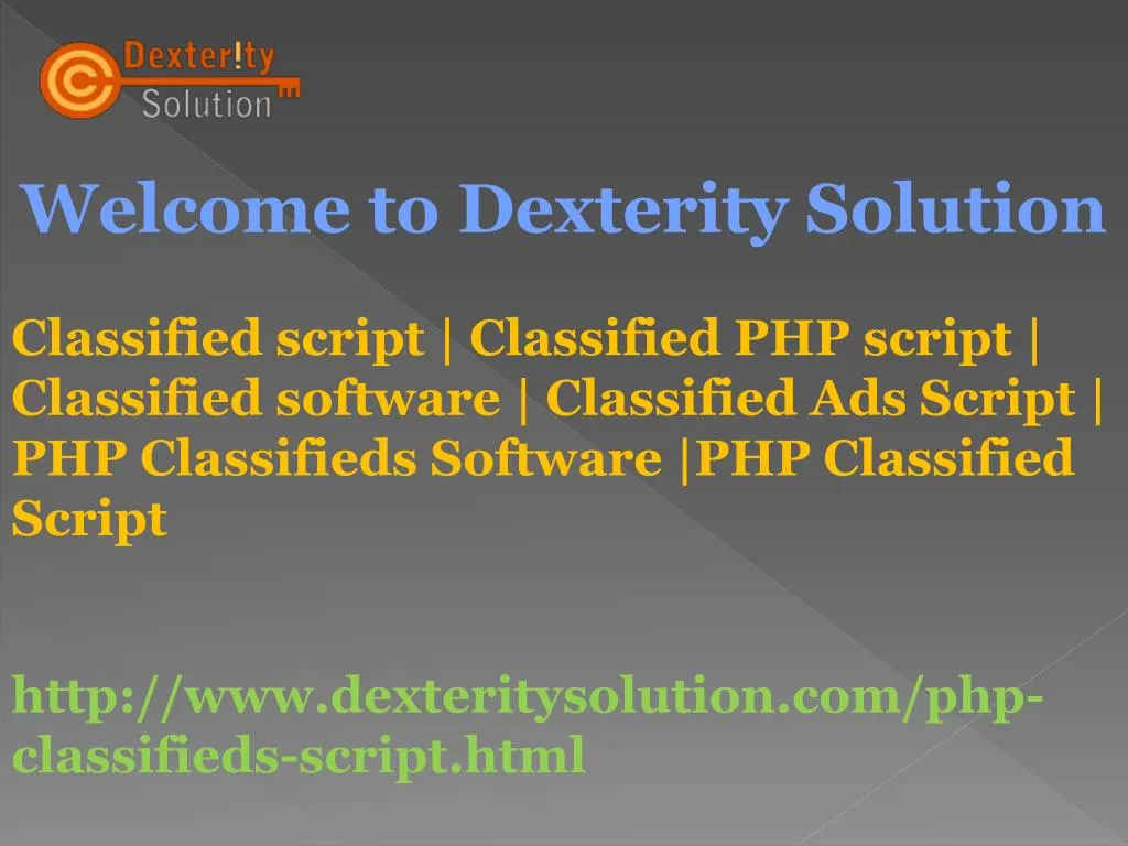 welcome to dexterity solution