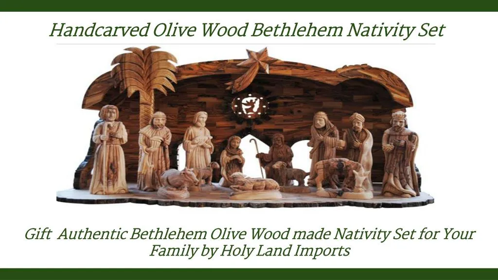 handcarved olive wood bethlehem nativity set