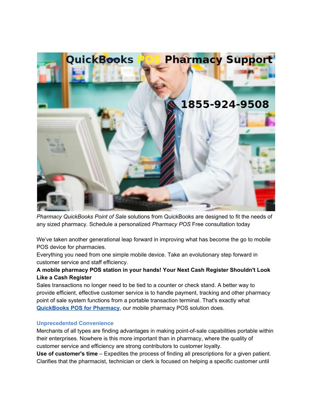 pharmacy quickbooks point of sale solutions from