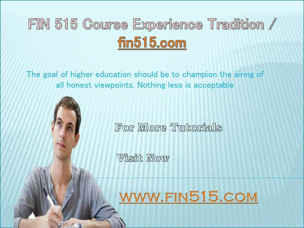 fin 515 course experience tradition fin515 com