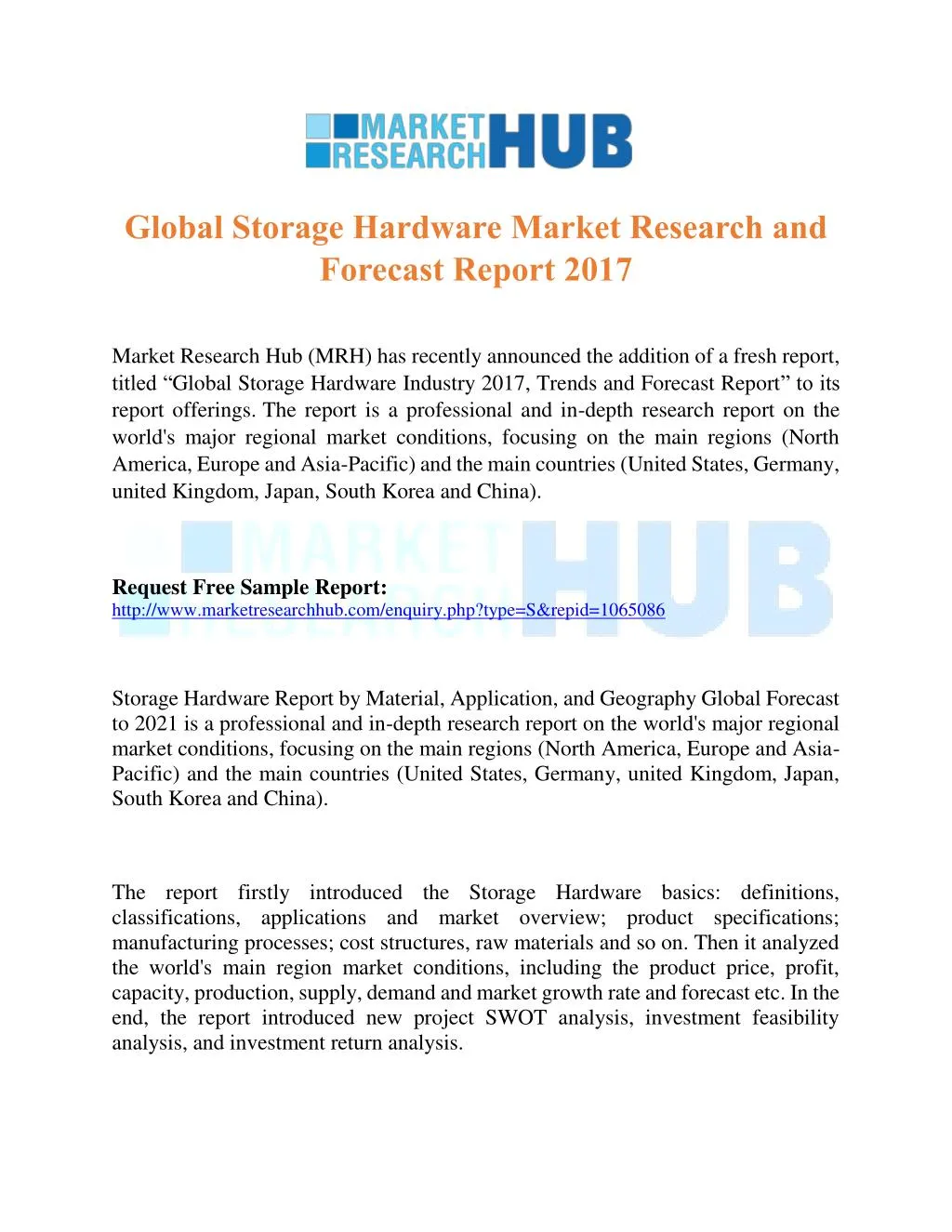 global storage hardware market research