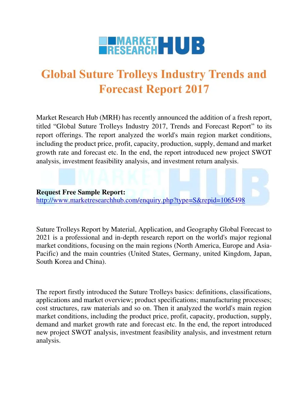global suture trolleys industry trends