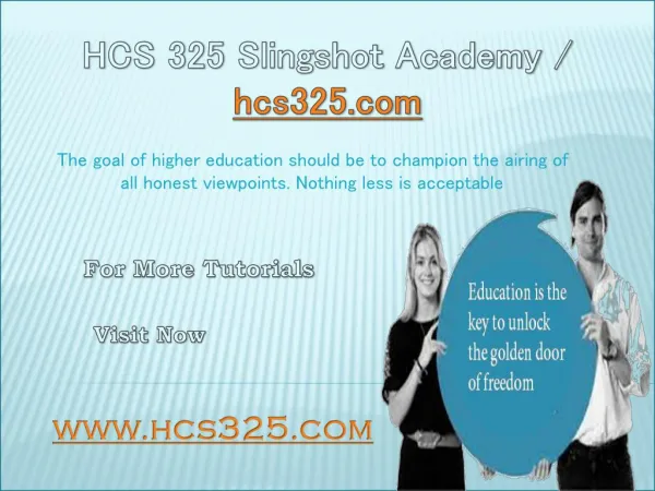 HCS 325 Slingshot Academy / hcs325.com