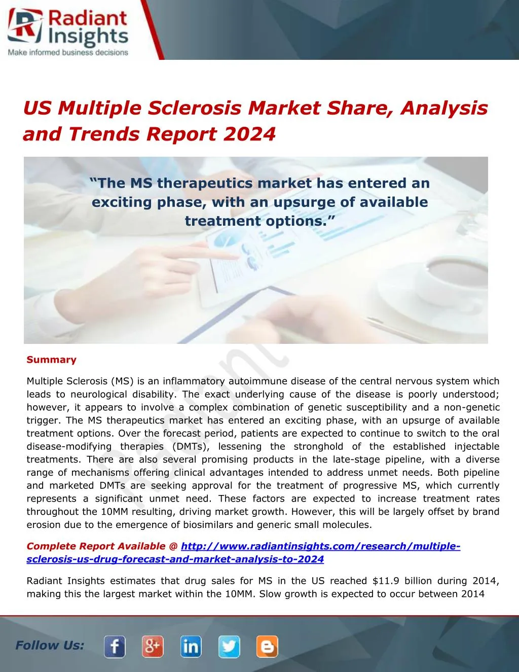 us multiple sclerosis market share analysis